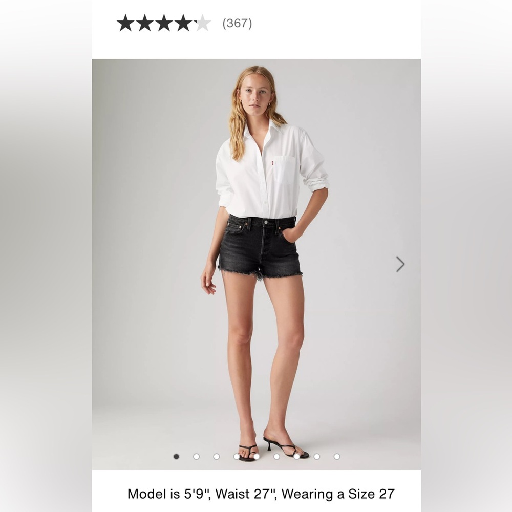 Levi's Women's 501 Original Shorts Gray Waist 28